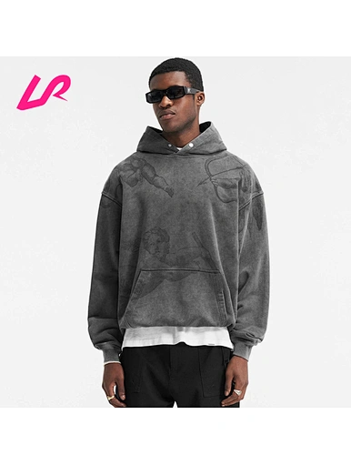 Stay comfortable and stylish with our grey acid wash hoodie. Made from premium materials, it's perfect for everyday wear. Shop now!